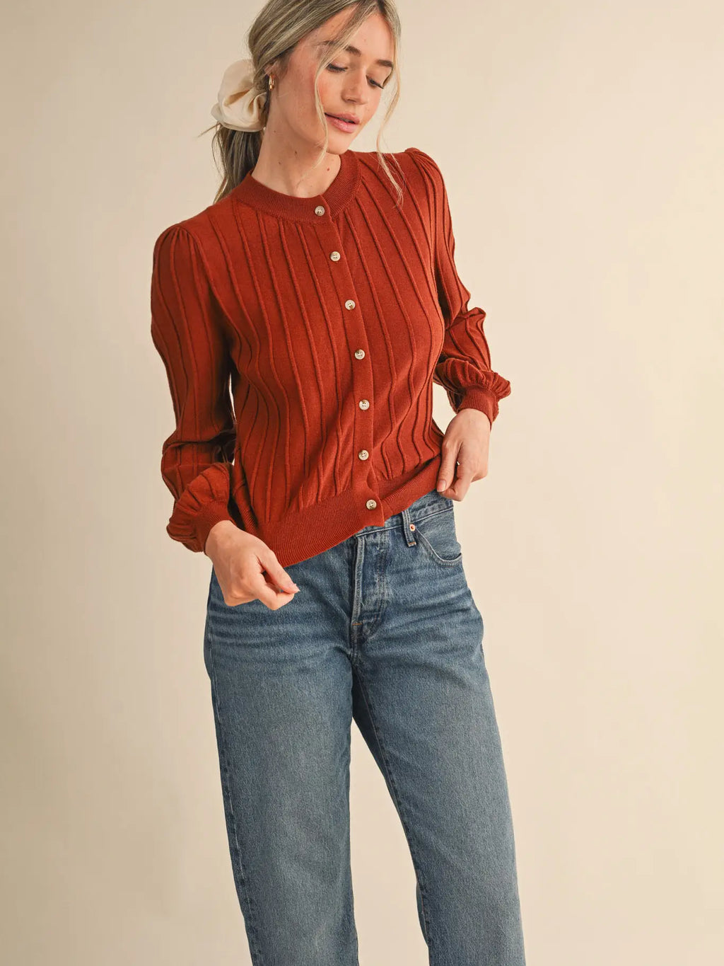 Ribbed Sweater Cardigan