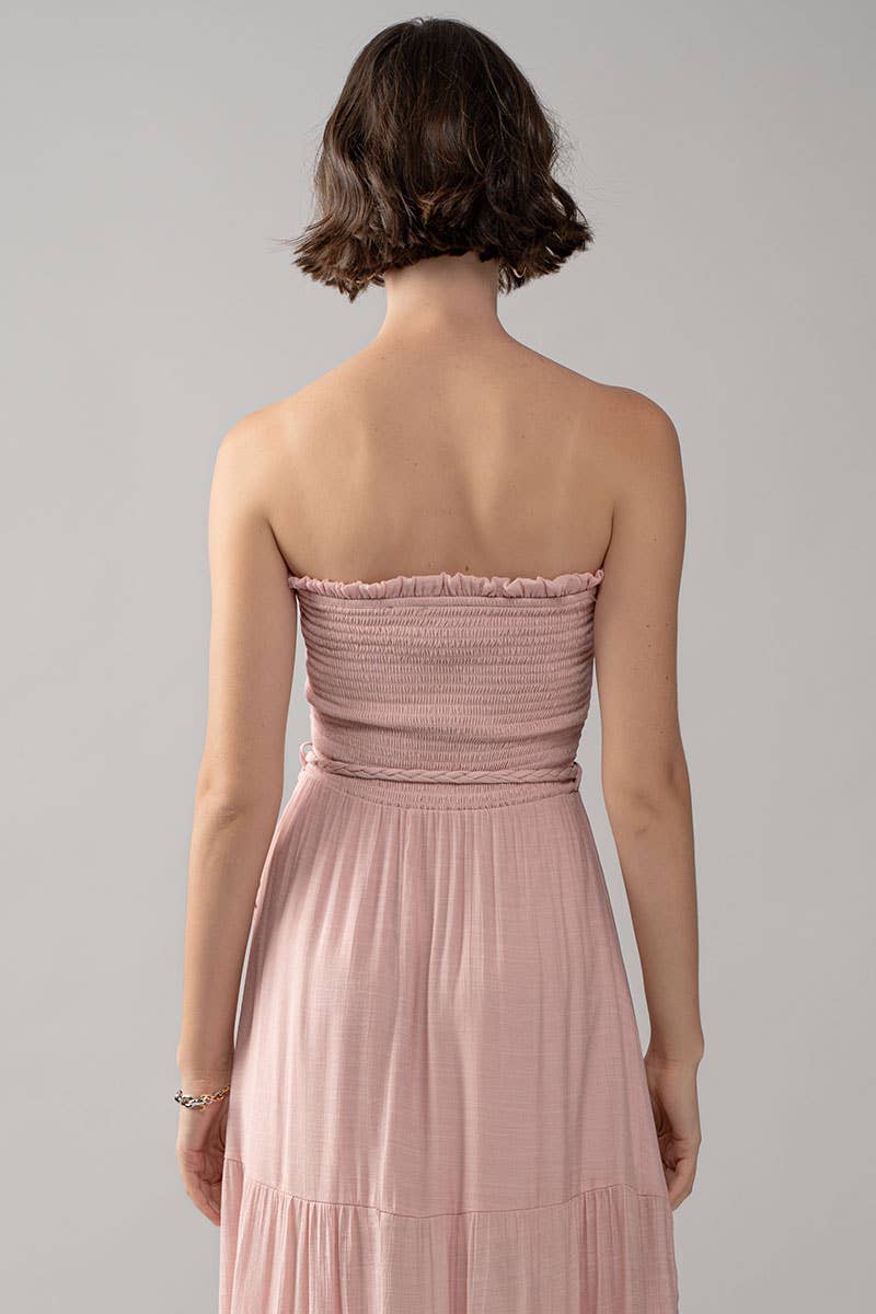 Smocked Tiered Ruffle Maxi Dress