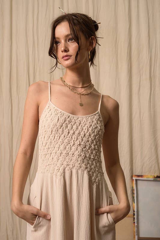 Textured Woven Maxi Dress