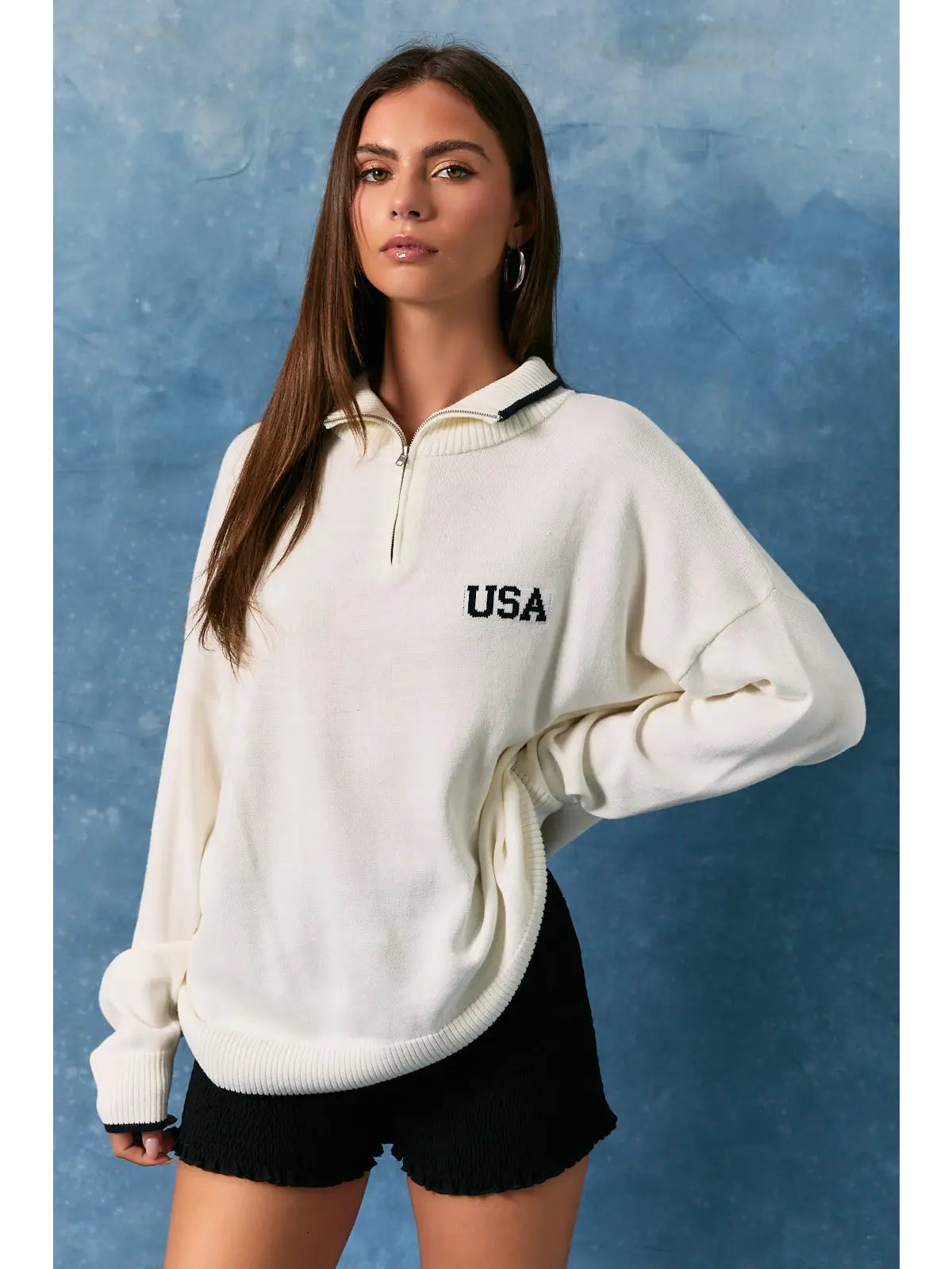 USA Sweater Half Zip