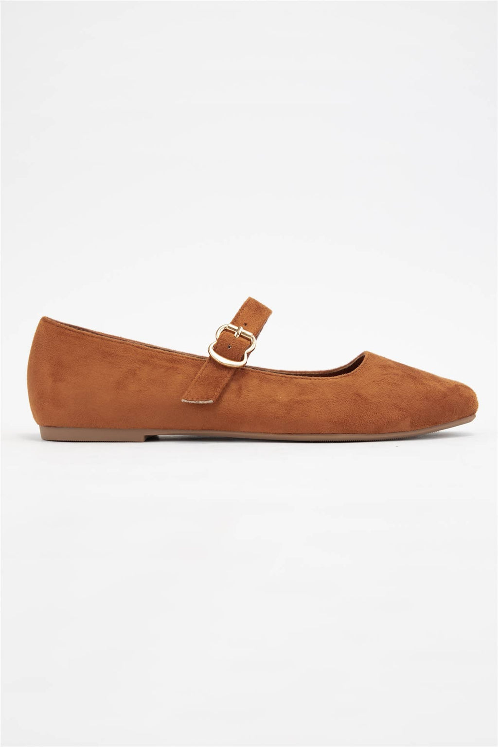 Charlotte Buckled Strap Square Toe Mary Jane Flats