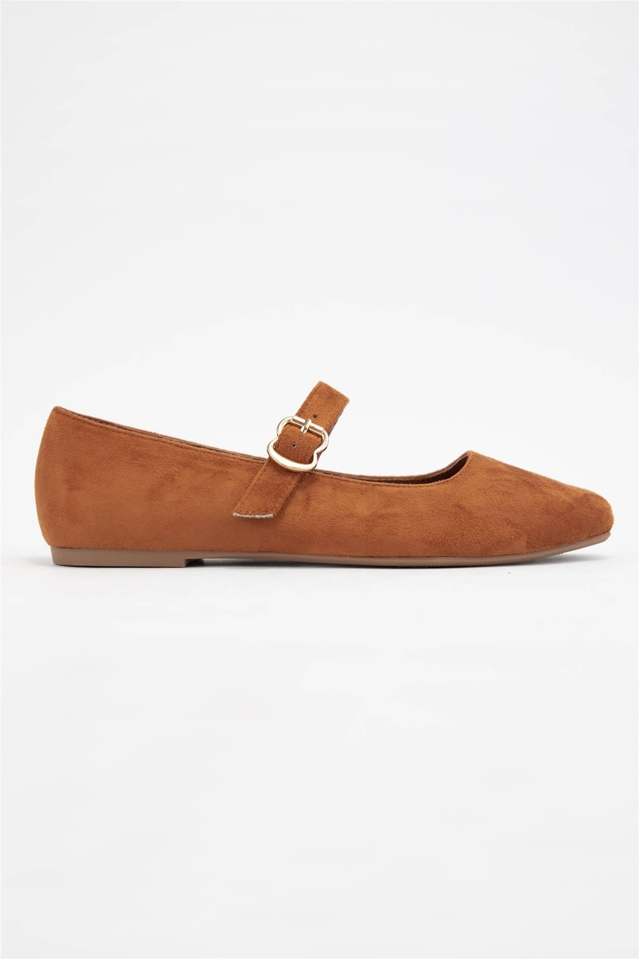 Charlotte Buckled Strap Square Toe Mary Jane Flats