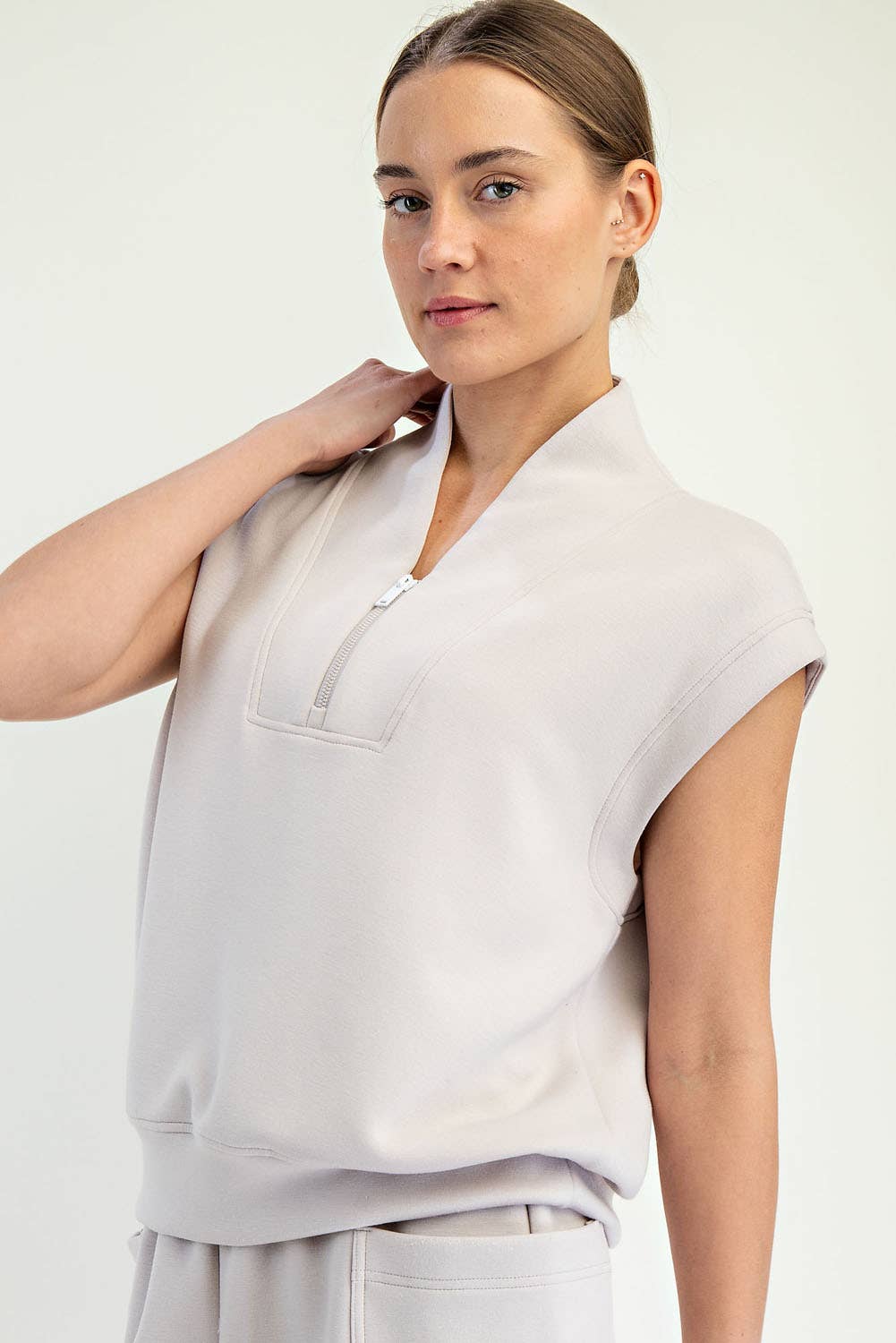 Modal Scuba Luxe V-Neck Sleeveless Top