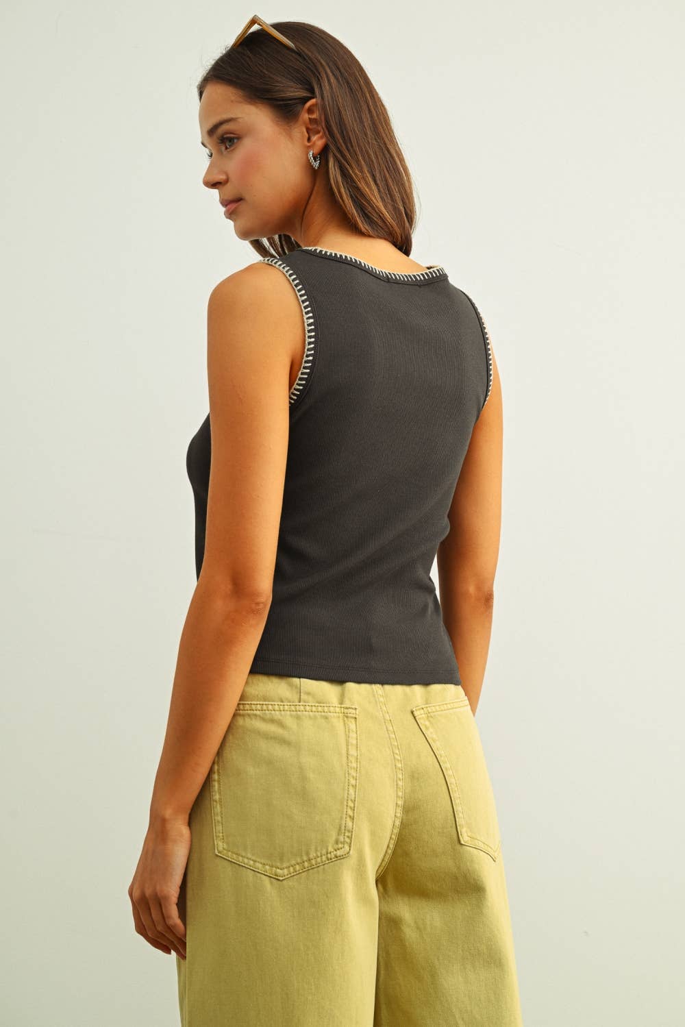 Ribbed Tank Stitch Detail
