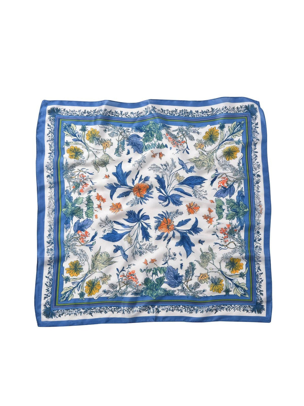 Scarvii Vintage Botanical Blue Scarf