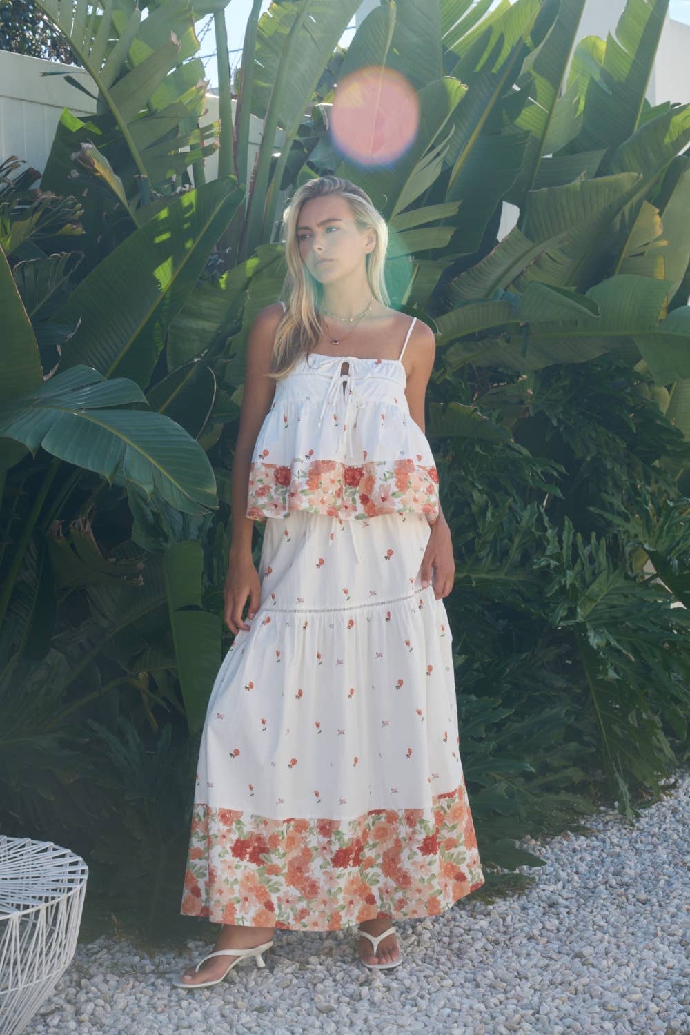Ivory Floral Cami/Skirt Set