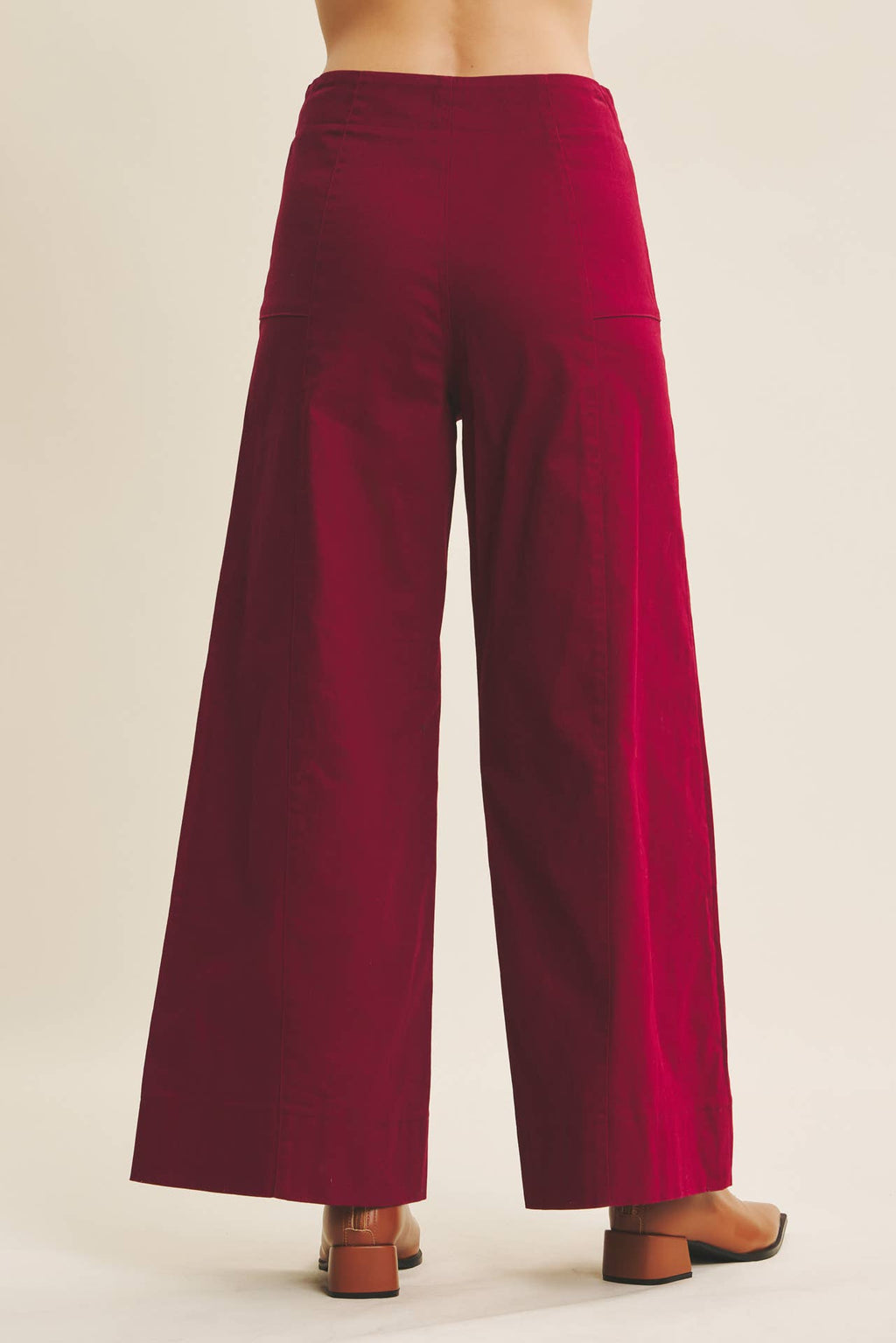Flattering Stretchy Wide-Leg Ankle Length Pants