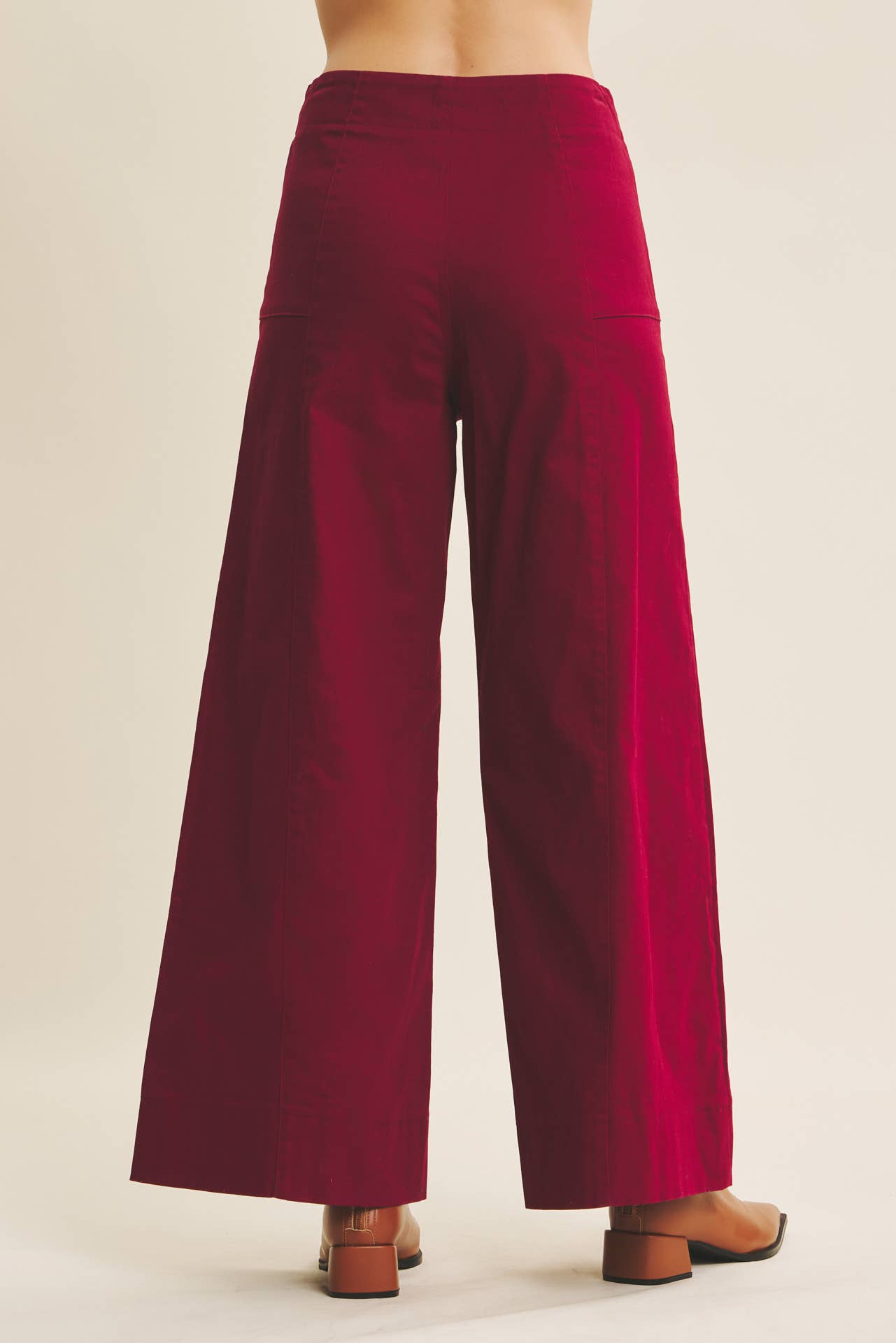 Flattering Stretchy Wide-Leg Ankle Length Pants