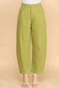 Matcha Barrel Linen Pants