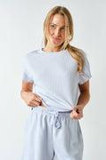 Luxe Sand Wash Rib Classic Tee Set
