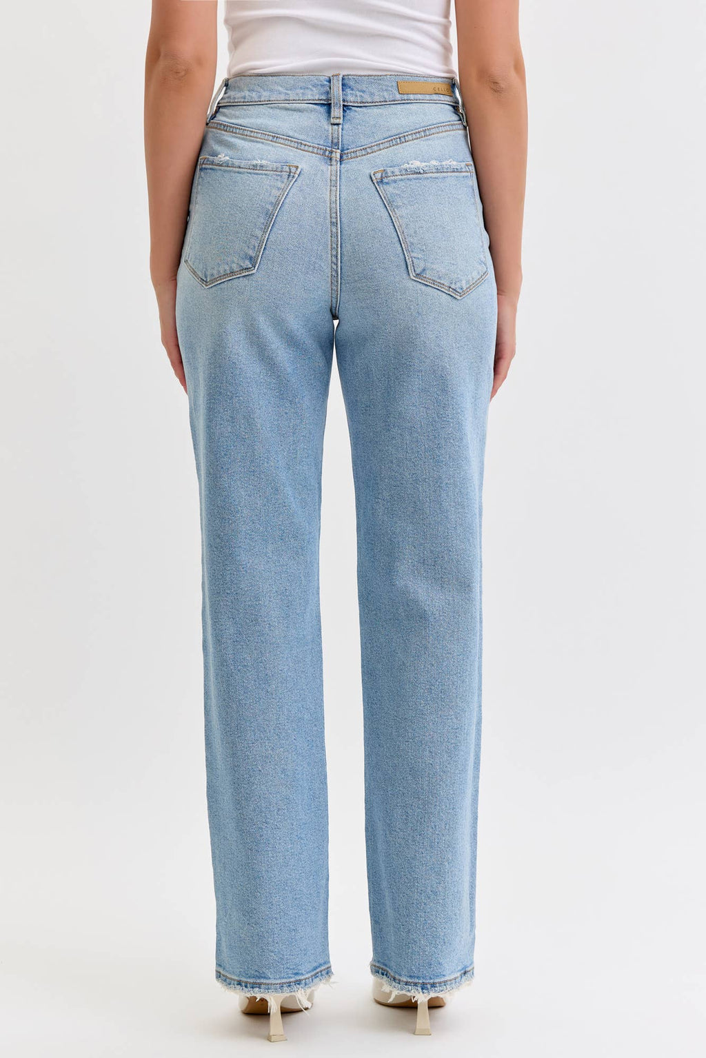 Cello Super High Rise Dad Jeans / Mini Side Slits