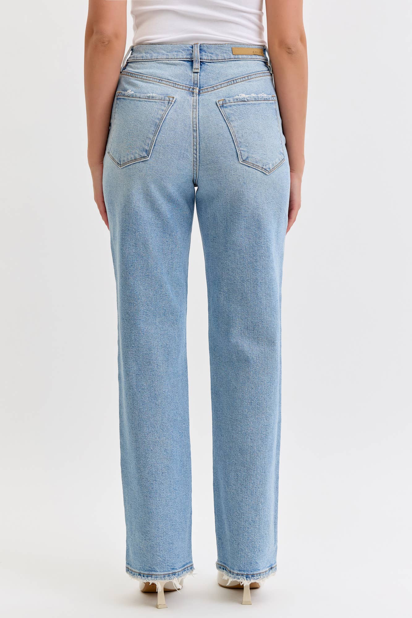 Cello Super High Rise Dad Jeans / Mini Side Slits