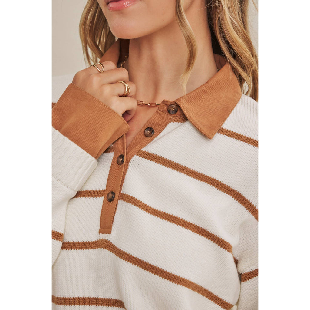 Henley Sweater Top