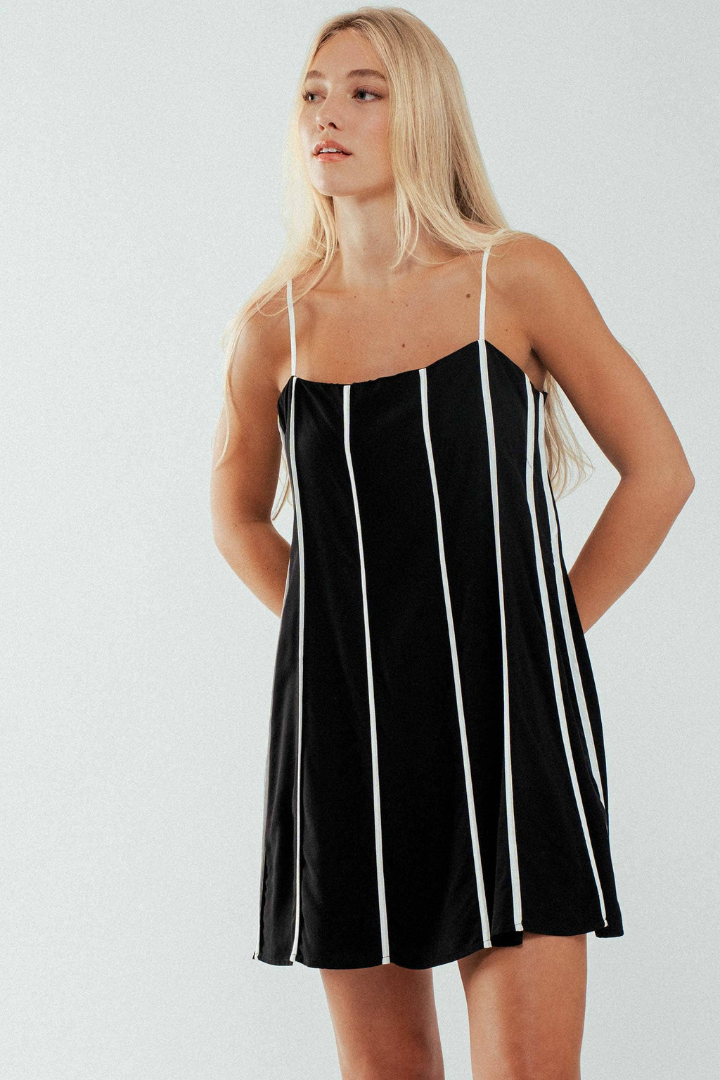Striped A-Line Mini Dress