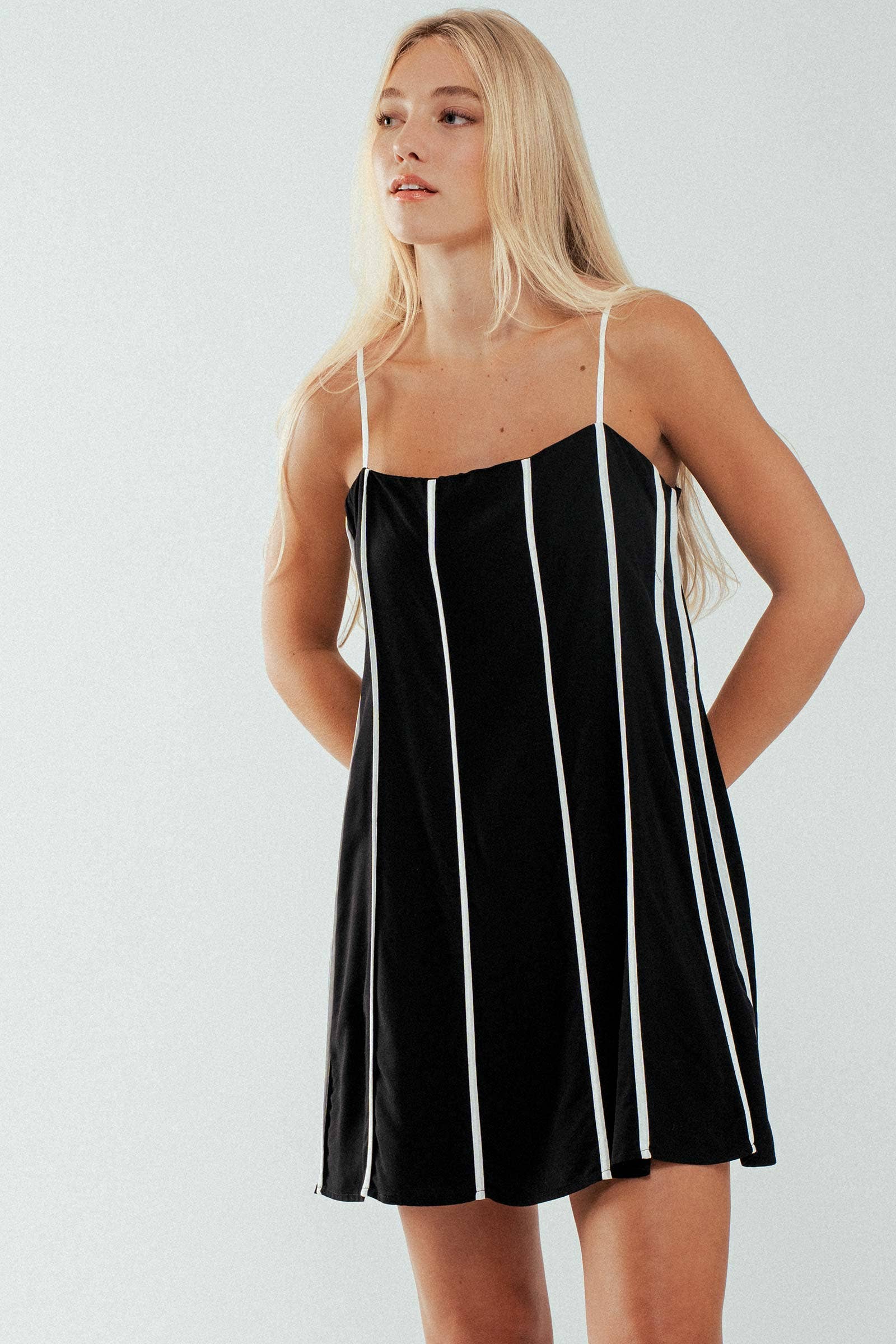 Striped A-Line Mini Dress