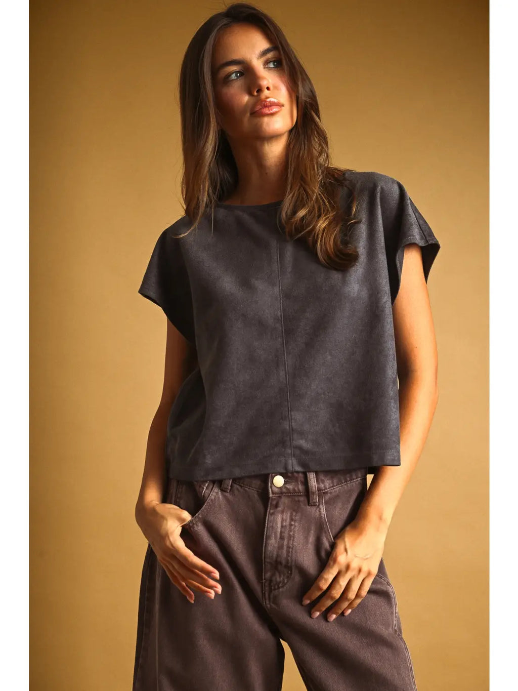 Crop Top Suede