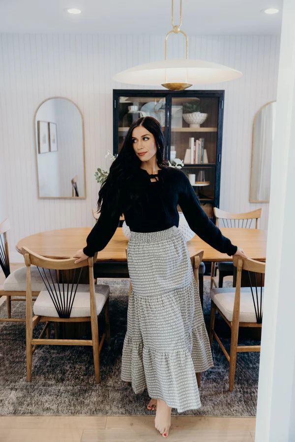 Tiered Maxi Skirt in Picnic Florals