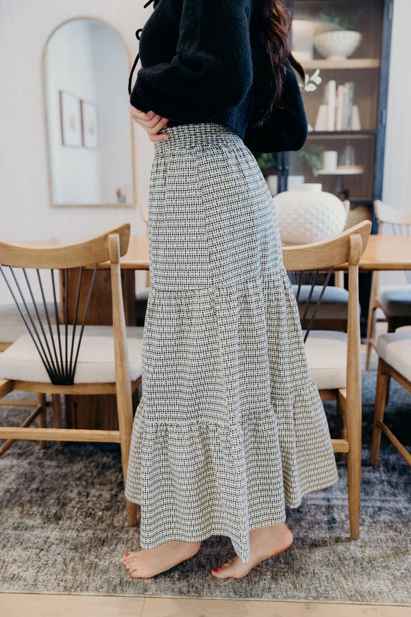 Tiered Maxi Skirt in Picnic Florals