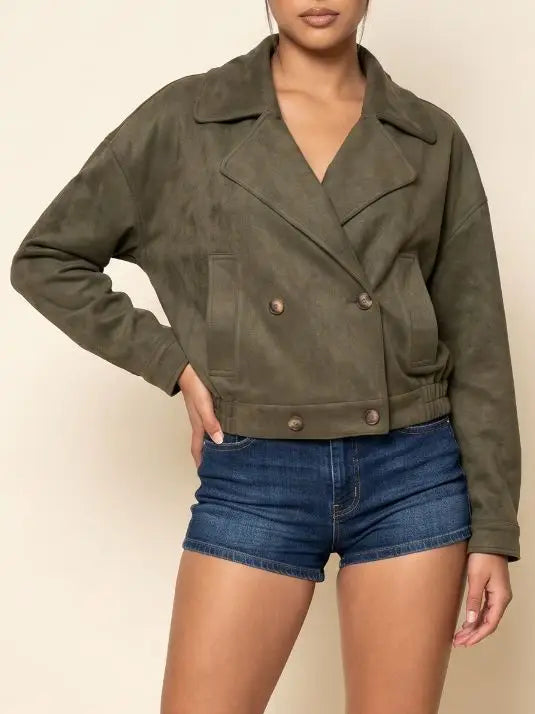 Suede Olive Jacket