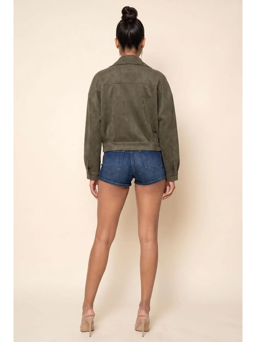 Suede Olive Jacket