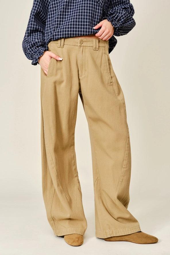 Seam Detail Barrel Pant