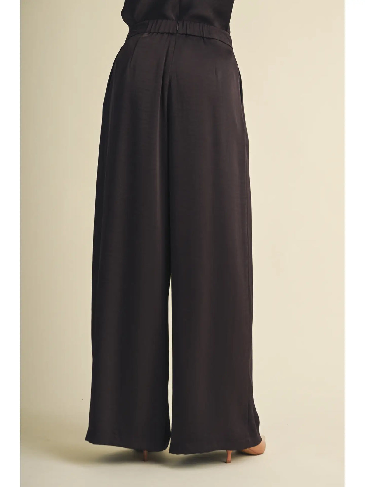 Pleat Front High Waisted Pant