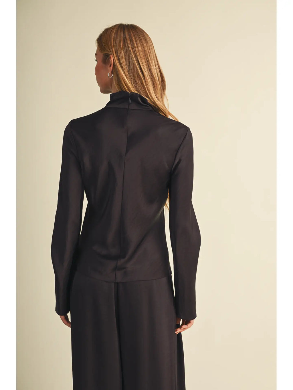 Funnel Neck Sheen Blouse