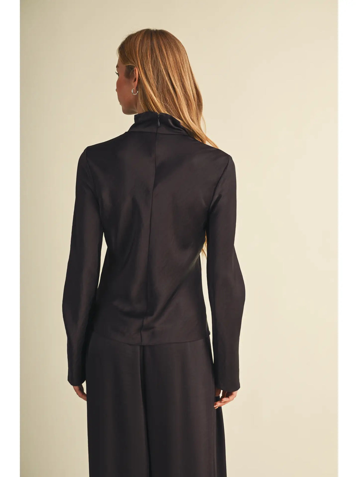 Funnel Neck Sheen Blouse